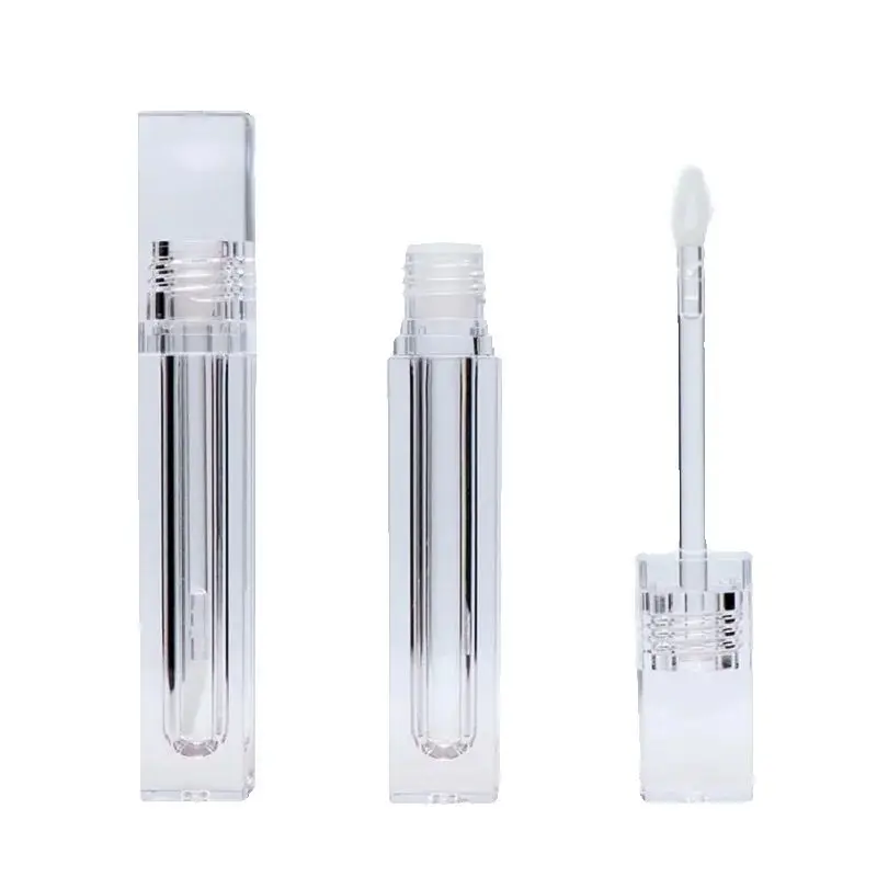 

Wholesale 3.5ML Clear Lip Gloss Bottle Cosmetic Packaging Container Empty Plastic Lipgloss Base Lipstick Tube Makeup Blusher