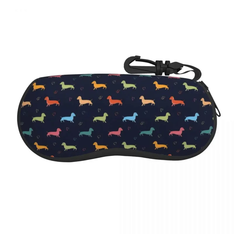 

Custom Dachshund Shell Glasses Case Unisex Travel Badger Sausage the Wiener Dog Eyeglasses Case Sunglasses Protector Box