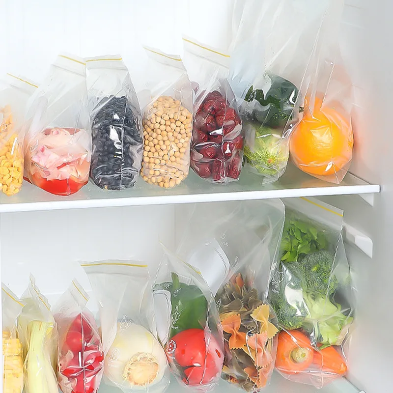 1pc Home Kitchen Food Sealing Storage Bag For Fridge Vegetable Fruit  Storage, Self-sealing Plastic Packaging Bag, Food Preservation Bag