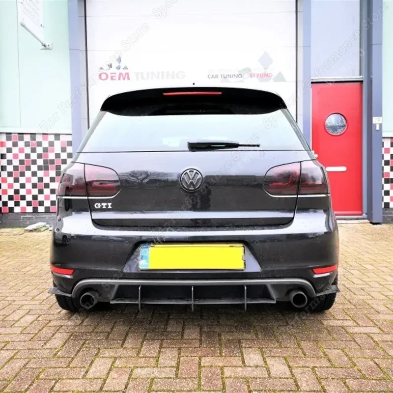Car Rear Bumper Diffuser Flag Spoiler Splitter Accessories For Volkswagen VW Golf MK VI GTI 6 GTI Golf MK6 2.0 5K1