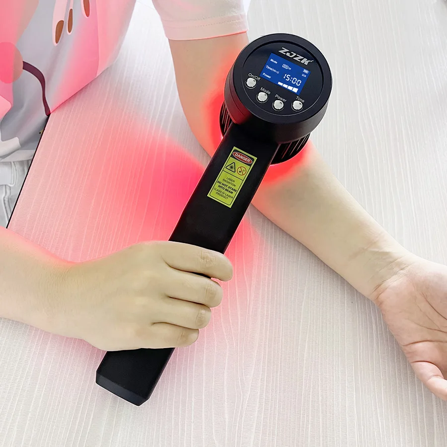 

ZJZK Cold Laser Therapy Machine 3W Handheld 808nm 650nm Home Use for Injury Wound Healing Soft Tissue Fast Repair Pain Relief