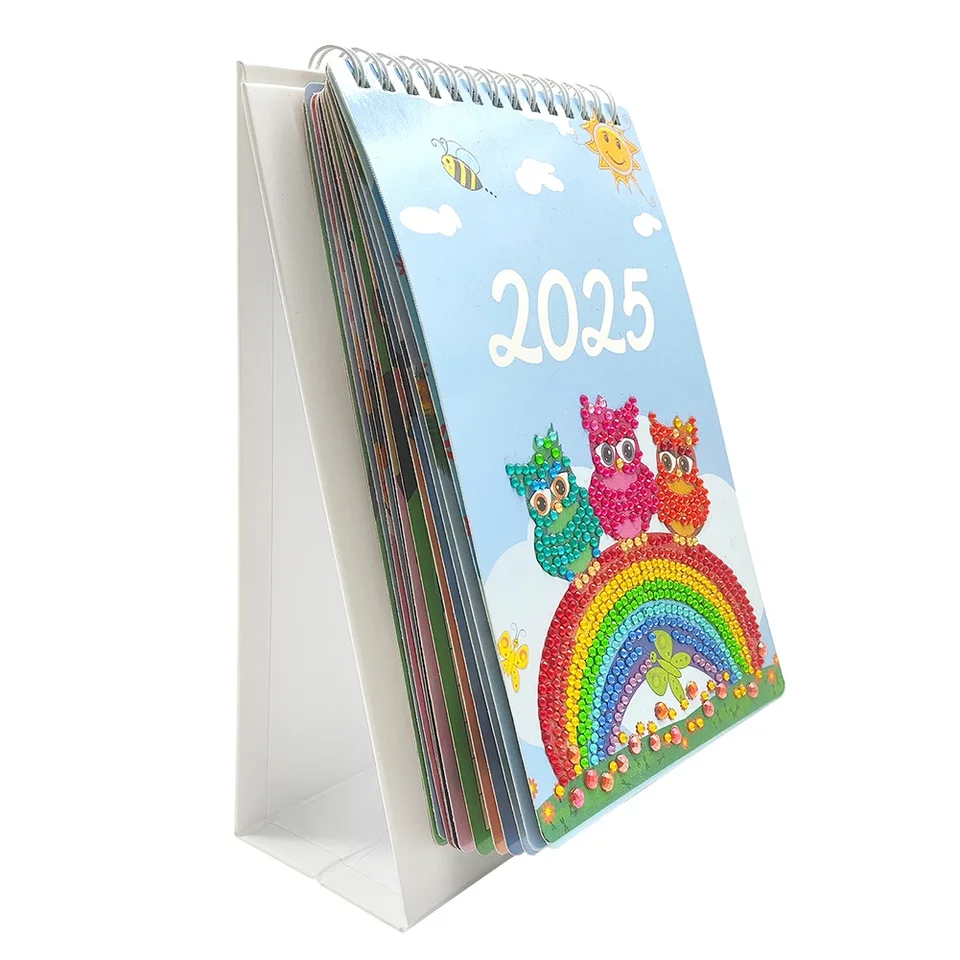 Colorful Rainbow Owl DIY Diamond Painting Calendar
