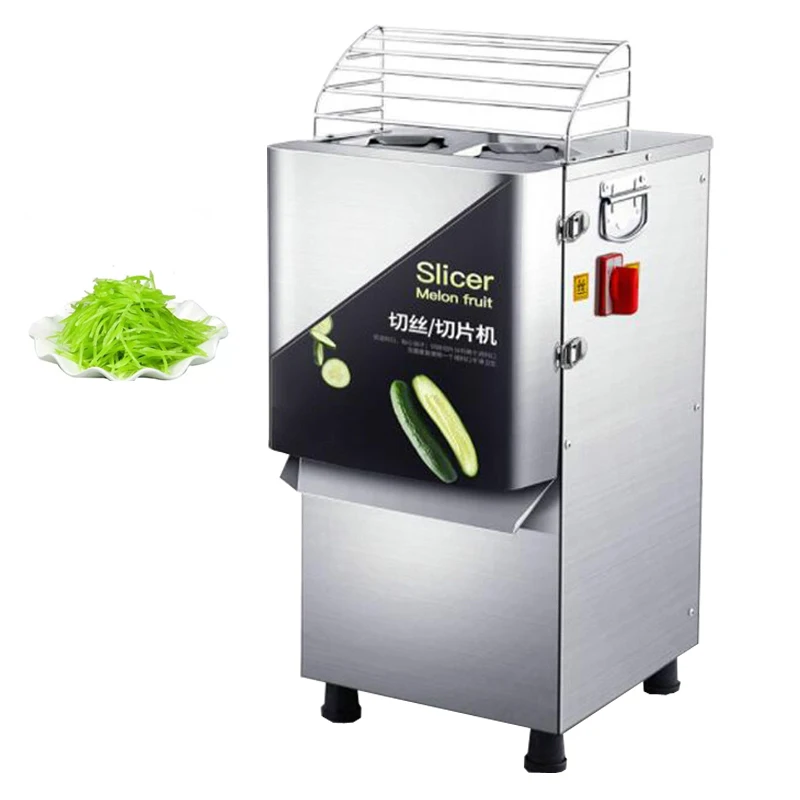 

Commercial Vegetable Cutting Machine For Restaurant Kitchen Ginger Cutter Stainless Steel Electric Slicer Shredded Blades