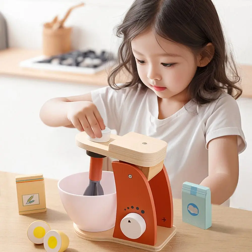 Blender Simulation Wooden Coffee Machine Montessori Interactive Kitchen Pretend Play Toy Exquisite DIY Cooking Food Model Set