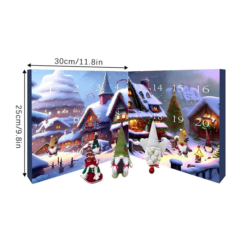 Christmas Gnome Advent Calendar 31 Day With Collectible Gnome Dolls christmas countdown calendar christmas advent calendar