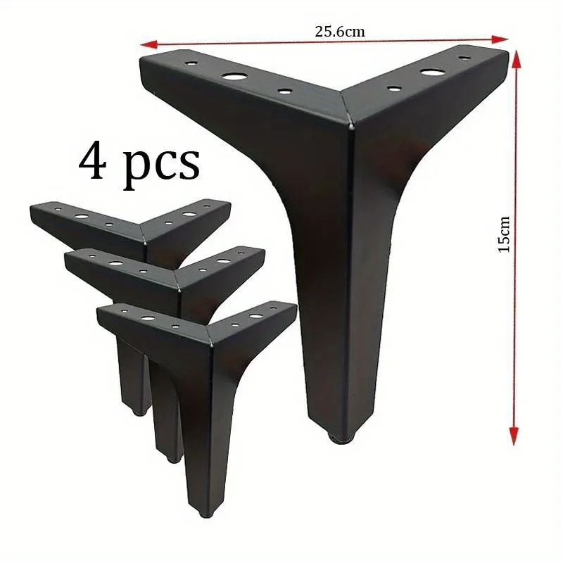 4 Stück DIY Ersatz-Sofafüße, Metallbeine für Möbel, moderne dreieckige Füße, Schrank, Couch, Stuhl, robuste Schrank-Couchbeine