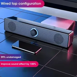 Sleek Dual - Mode Bluetooth Soundbar with USB Power for Immersive Surround Sound (Wired Version)