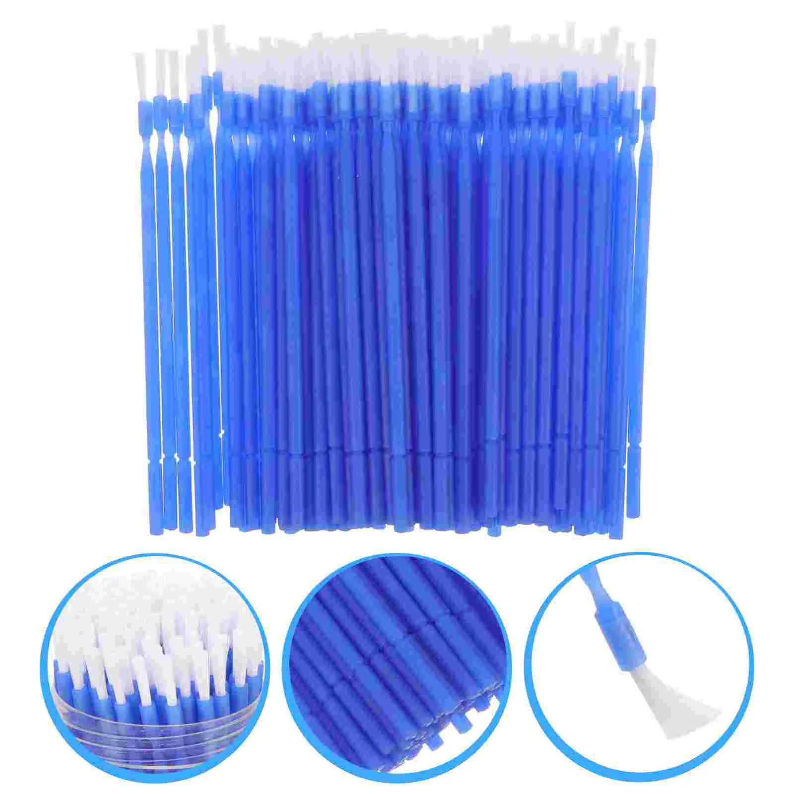 

100 Pcs Dental Teeth Applicator Brush Fluoride Tooth Disposable Long Hair for Nylon Small