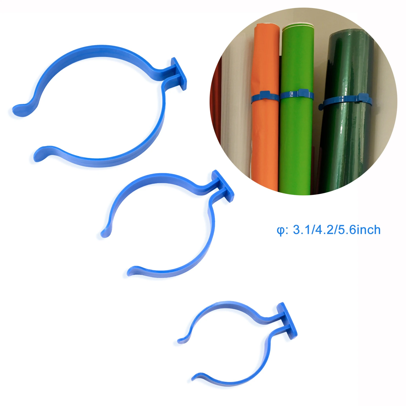 FOSHIO 3pcs/Set Window Film Tints Clip Coil Ring Car Wrap Sticker Foil Vinyl Decals Roll Collecting Loop Fastener Clamp Tools