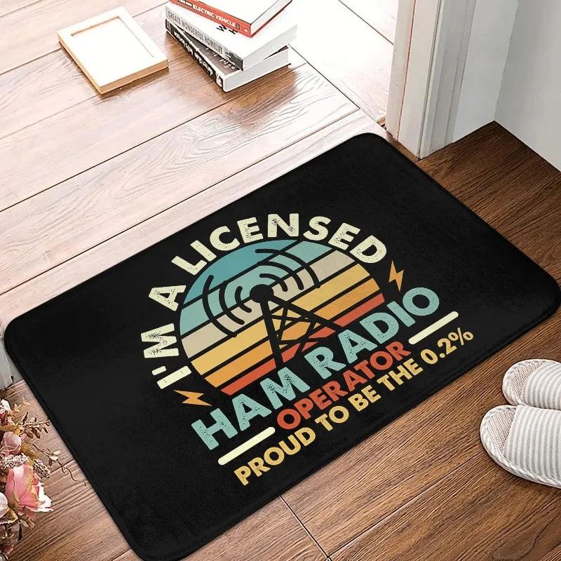 Lizenzierter Ham Retro Radio Operator Fußmatte Anti-Rutsch-Küche Badematte Wohnzimmer Tür Boden Eingang Teppich Teppich HOME Dekor – Detail 6