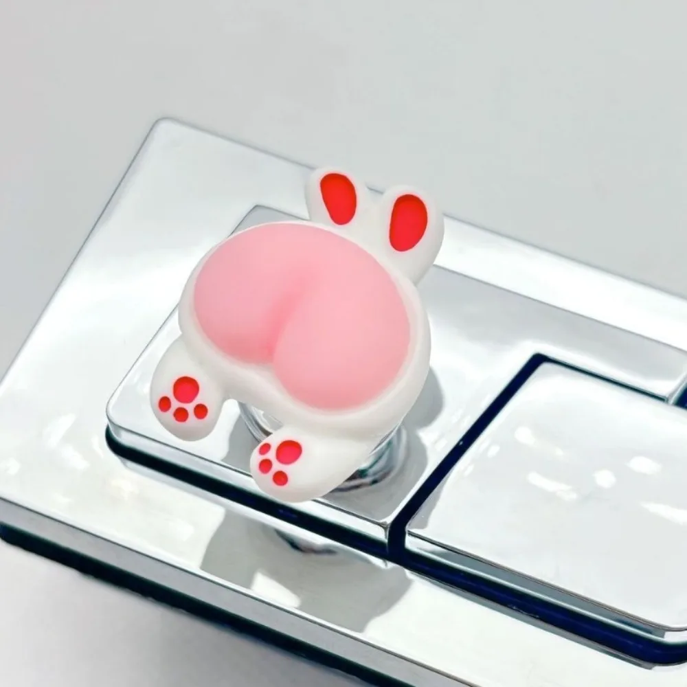 Toilet water tank button Creative Resin Cute Toilet Press Nail Protector Pink Piglet Toilet Button Durable 3D Water Tank Buttons Auxiliary Device