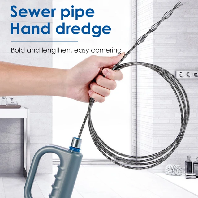 5M Drain Cleaner Cable Snake Plumbing Sink Cleaner Bathroom Bathtub Drain  Toilet Dredge Pipes Sewer Filter Sink Cleaning Clog - AliExpress