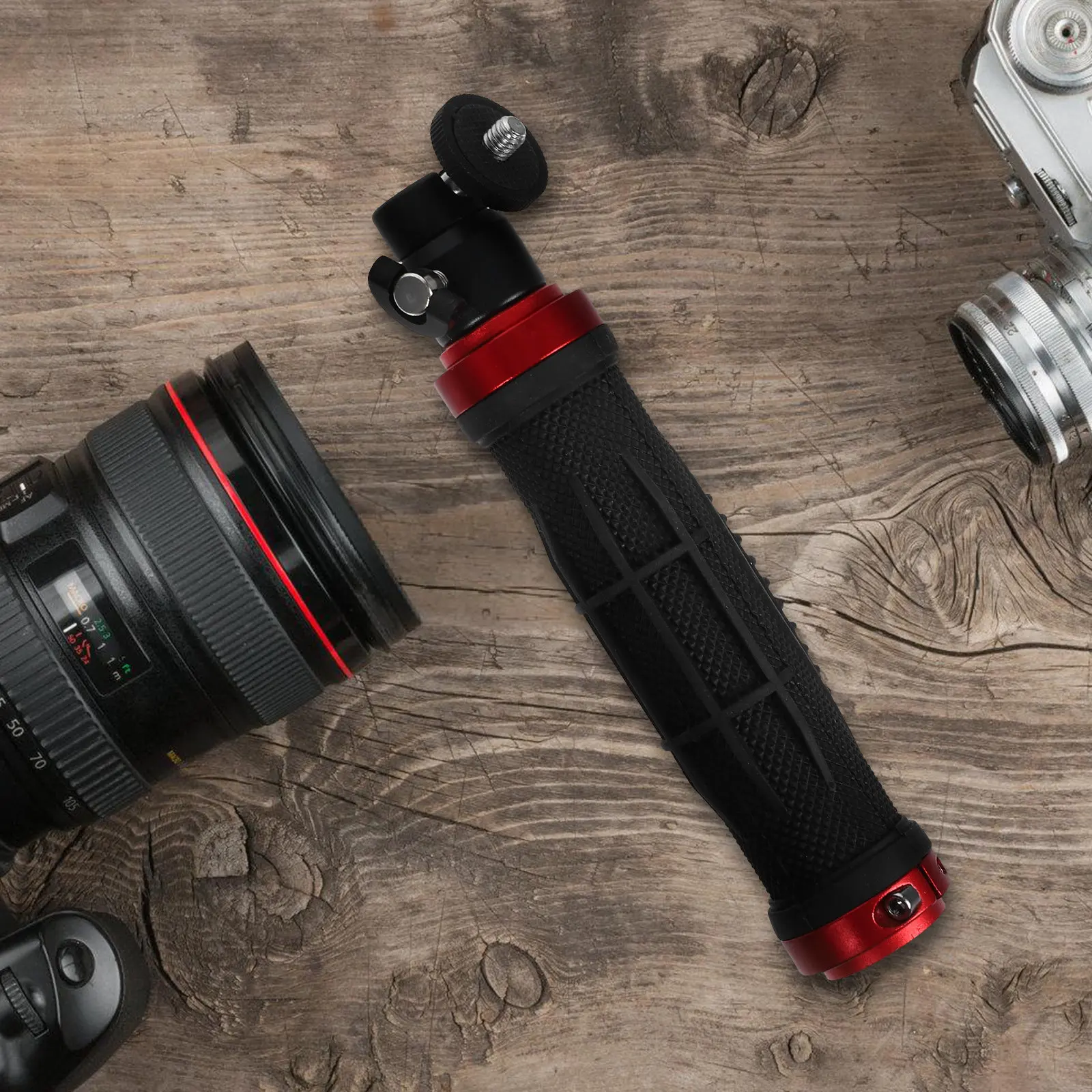 카메라 핸들 그립 DSLR 폰 마운트용 범용 핸들그립 경량 알루미늄 스태빌라이저 지원 비디오 카메라 그립