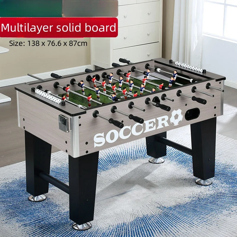 Indoor Football Machine Large Adult Table Football Table Solid Wood Multi-Layer Board Wood Color Leisure entertainment equipment