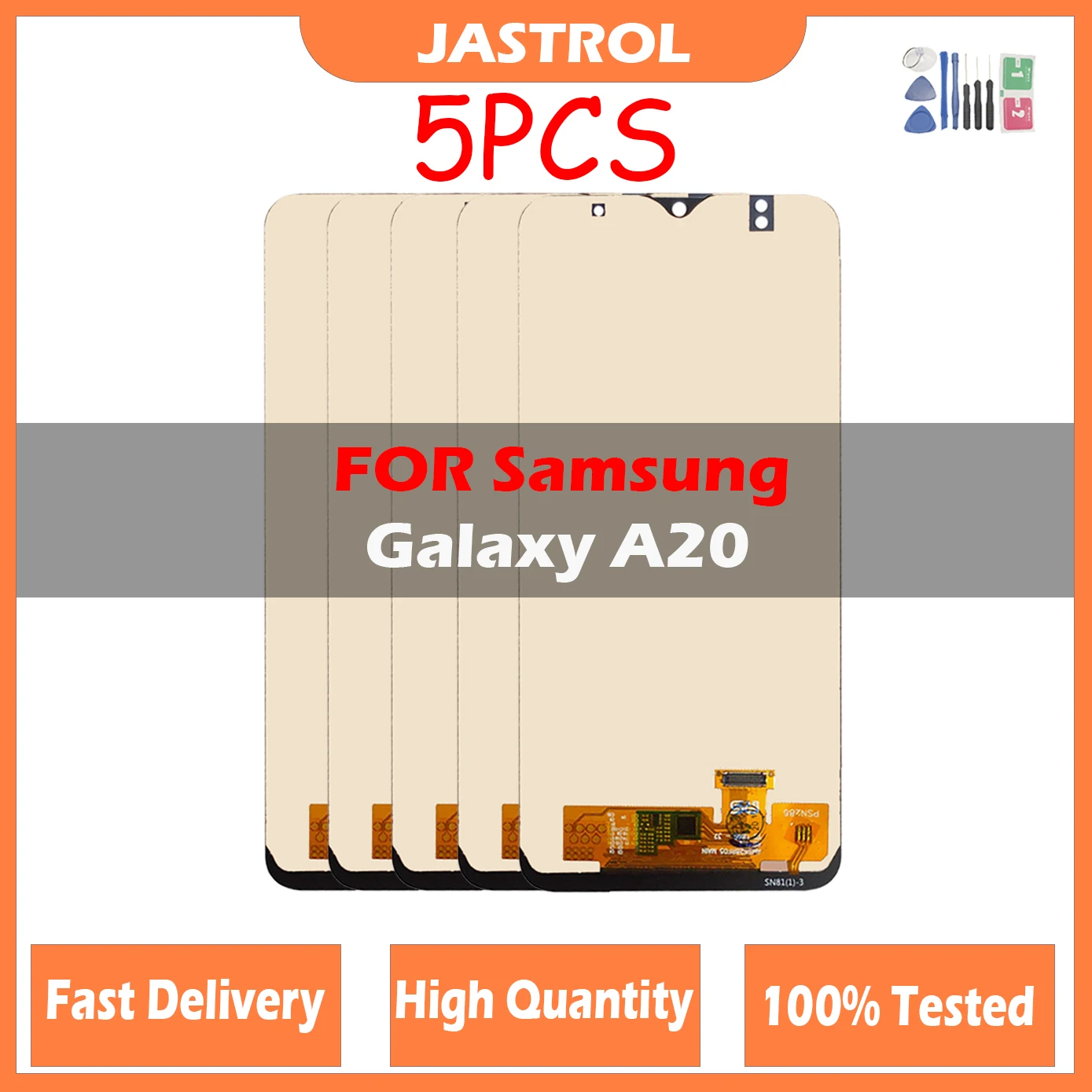 5 Pz/Lotto Lcd Per Samsung Galaxy A20 Display Lcd Touch Screen Digitizer Assembly Per Samsung A20 Sm-A205F A205Fn Con Cornice