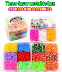 Vibrant Luminous DIY Rainbow Rubber Bands Set for Children's Crafting and Bracelet Loom (Multicolor)