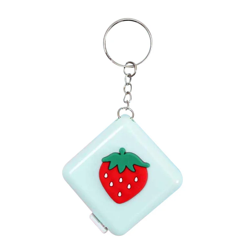 Mini Tape Measure Soft Ruler Keychain Leather Multifunction Portable Ring