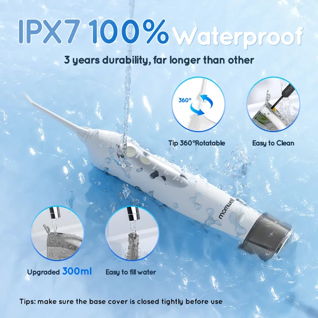 D52 ирригатор для полости рта USB аккумуляторная вода Flosser портативный стоматологический водоструйный насос 300 мл резервуар для воды водонепроницаемый 4 модели очиститель зубов 6