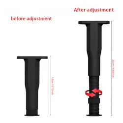 Adjustable Furniture Support Leg, Extendable Height for Beds, Sofas, and Tables (1pcs Black - 13cm)