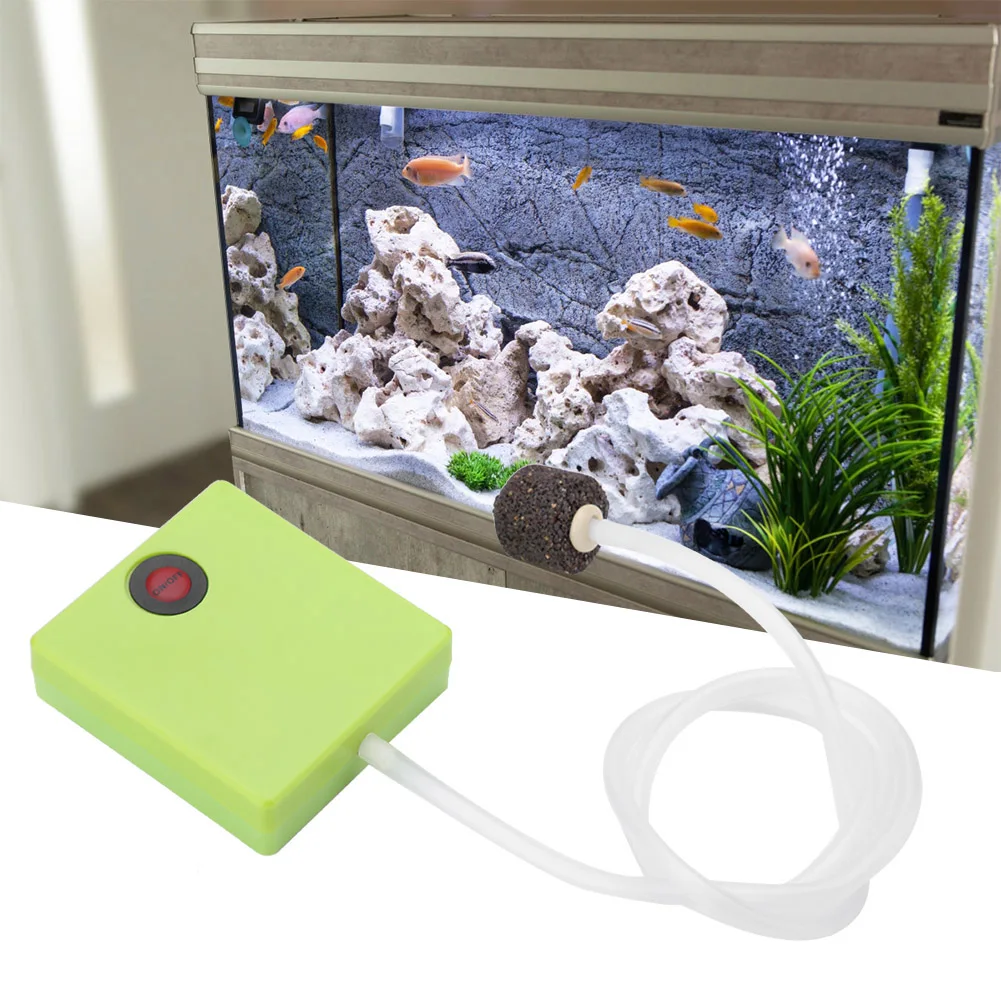 Aquarium Air Pump Fish Tank Oxygen Pump Fish Tank Pump Dry Battery Operated With Air Stone