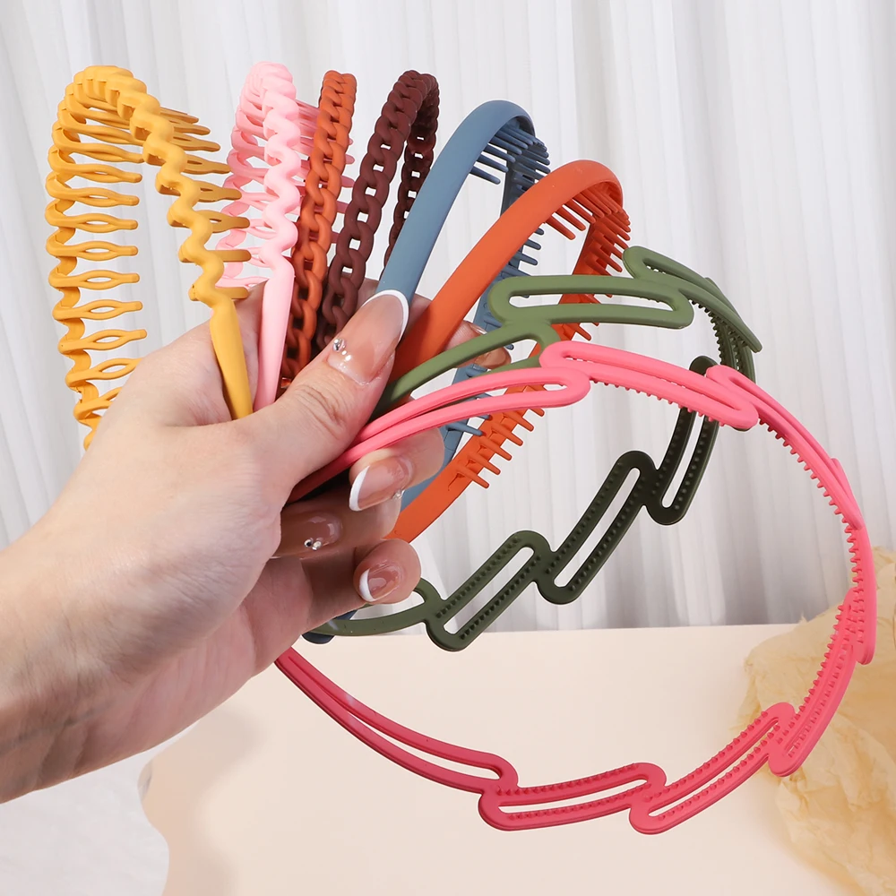 2022 New Fashion Styles Wave Resin All-match Hair Bands For Women Girls  Scrub Wavy Hair Band Headband Headwear Hair Accessories - AliExpress