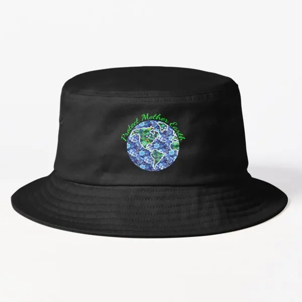 

Protect Mother Earth Bucket Hat N21Mens Outdoor Casual Caps Solid Color Women Boys Fish Sport Fishermen Spring Sun Hip Hop