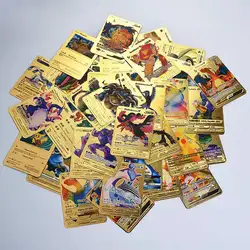 54PCS Carte Pokémon Vuurspuwende Draak Goud Vmax Kaart Collectie Cadeau Kinderen Jeu Carte Collection Cadeaus Voor Kinderen 