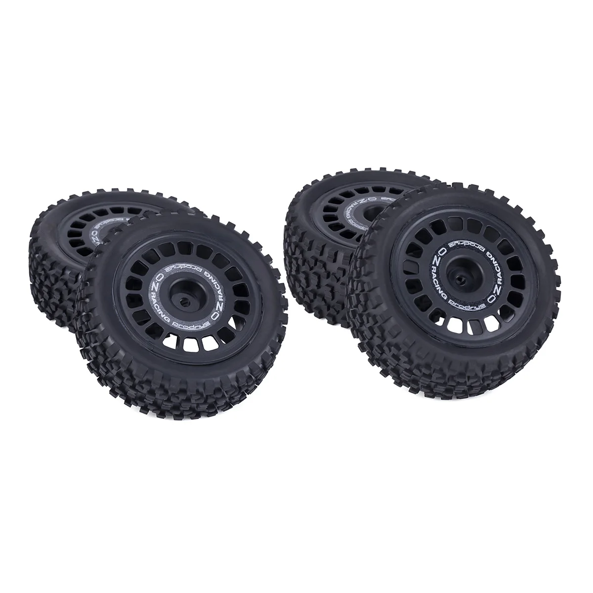 75mm Rubber Tires & Wheel Rims For 1/10 Scale RC Cars - Fits HSP, HPI, Tamiya Models