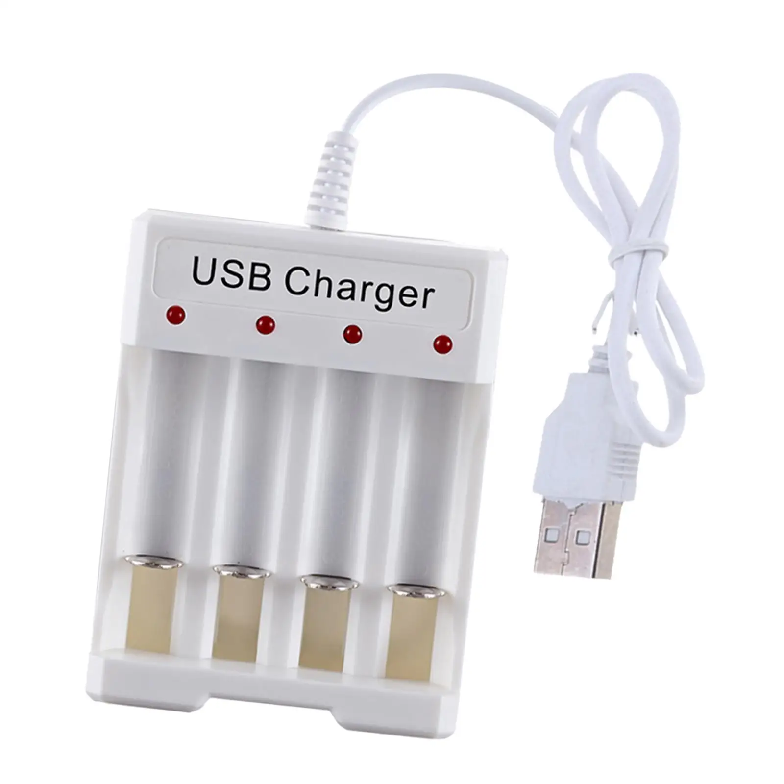 Protable Smart Battery Charger 4 Slots for C D AA AAA Ni-MH -CD Rechargeable Batteries with Discharge Function