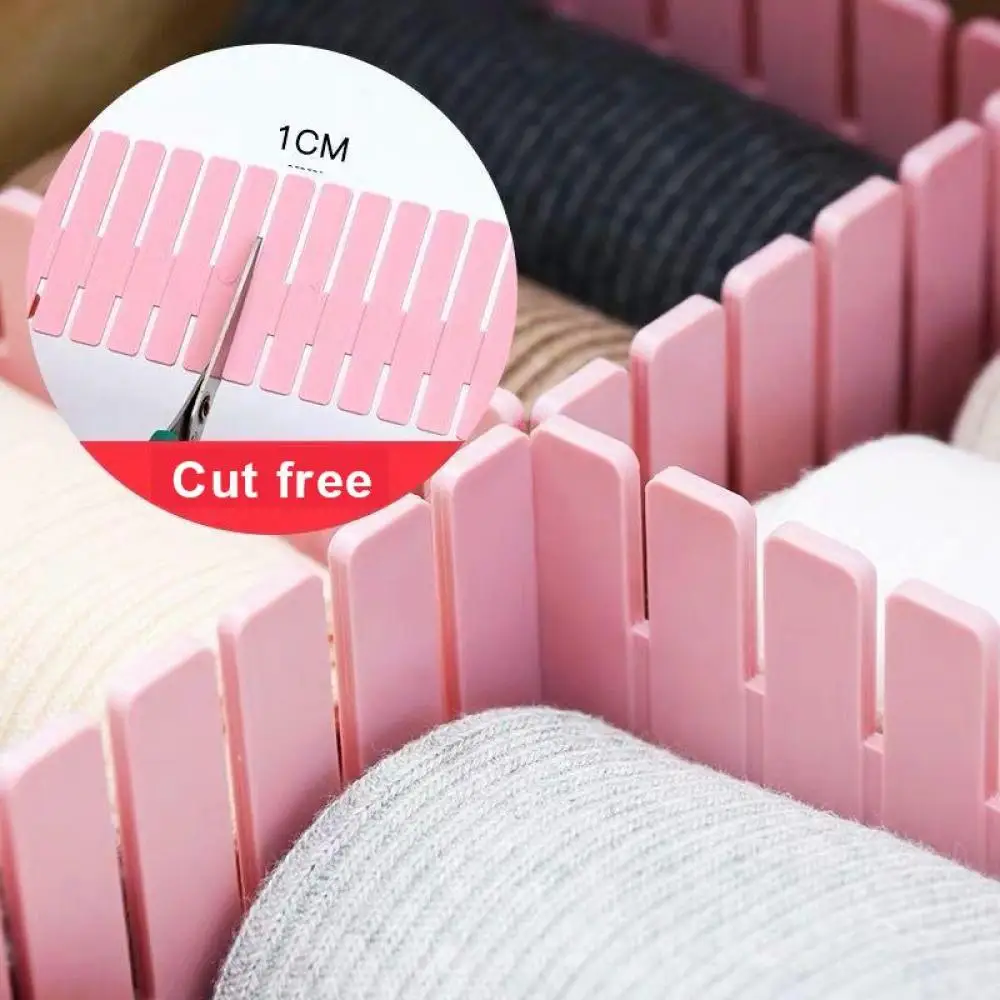 Drawer Divider Drawer Organizer 4Pcs DIY Adjustable For Underwear Socks