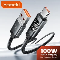 Toocki PD 100 Вт USB C-кабель 6A для быстрой зарядки OLED-кабель с цифровым дисплеем для Huawei P70 60 Mate 70 60 Honor Xiaomi iPhone 17 16Pro