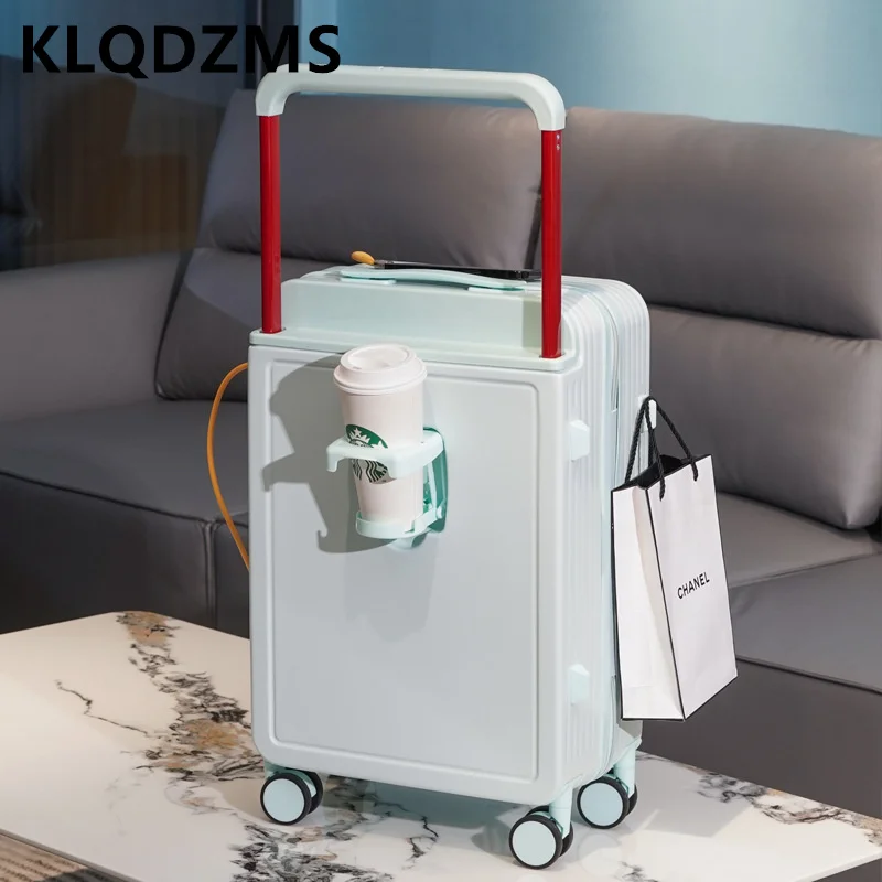 KLQDZMS Wide Trolley Luggage Women's Travel Bags Men's 20