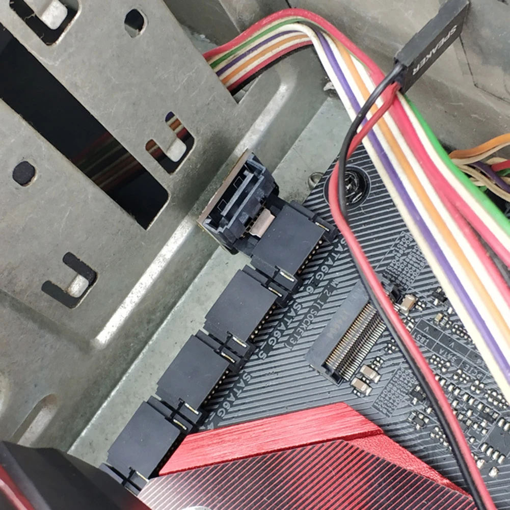 SATA 7Pin Female To 7pin Male Adapter 90 Degree SATA Adapter 6Gbps Connector Up /Down Mainboard Motherboard for Desktops SSD HDD