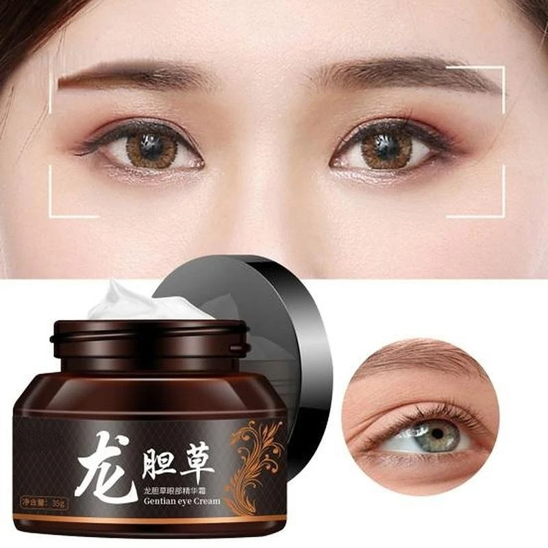 Eye Cream Natural Extract Plant Gentian Anti Dark Circle Eye Bags Wrinkle Cream Eye Care for Her for Sleeping
