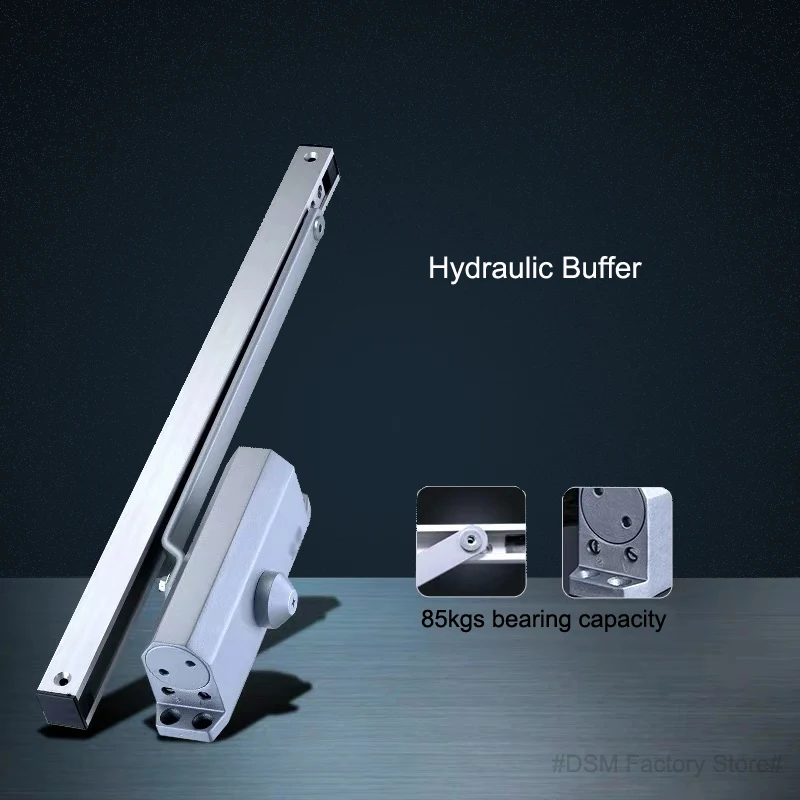 Buffered Door Closer Household Hydraulic Automatic 90 Degree Positioning Door Closer 85KG Load Bearing WM02804