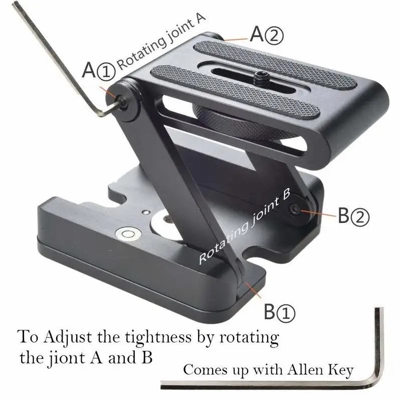 Portable Z head Flex camera tripod Z Pan & Tilt Aluminum Folding Tripod bracket Head Solution Photography Studio