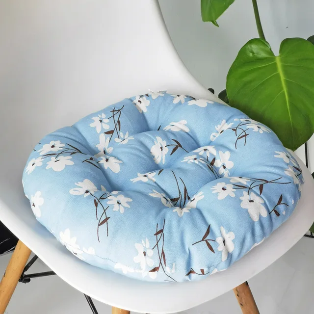 Coussin de siège rond en coton et lin, tissu grossier, coussin circulaire pour la maison, décoration de coussin Futon de Style japonais 5