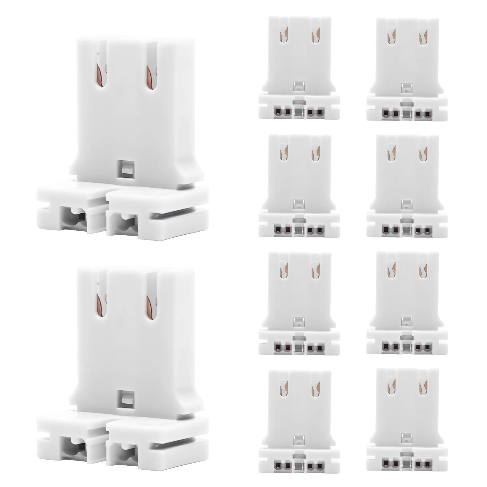 

10 Pcs Fluorescent Lamp Holder LED Light Bulb Home Base T8/T12 Lampholder Accessary