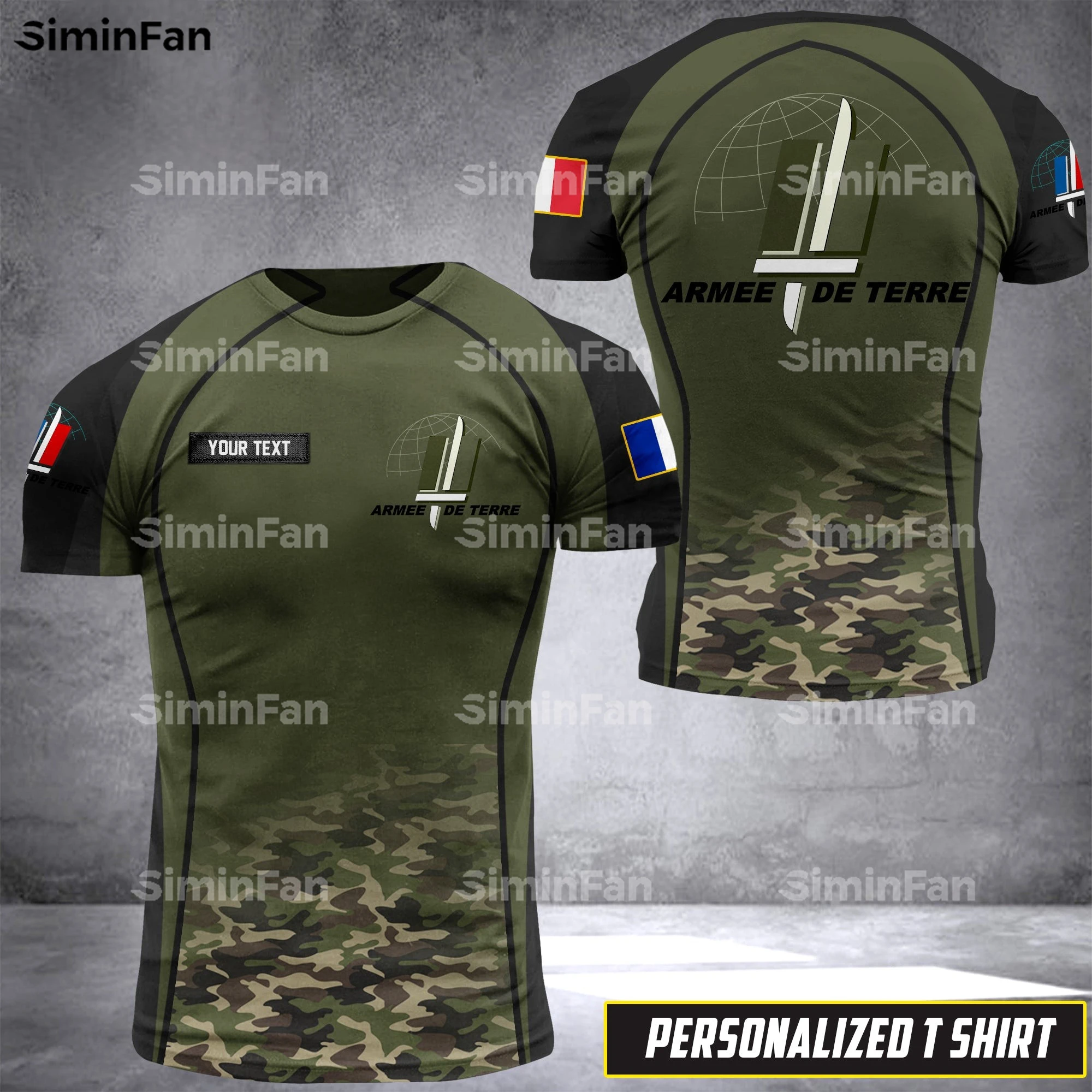 

FRENCH VETERAN SOLDIER CAMO 3D Full Printed T-Shirt Summer Round Neck Tee Men Female Casual Top Unisex Harajuku Streetwear 02