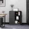 Metal Garage Storage Cabinet with 2 Doors and 2 Adjustable Shelves - 35.5" Steel Lockable File Locking Counter Cabinet 2