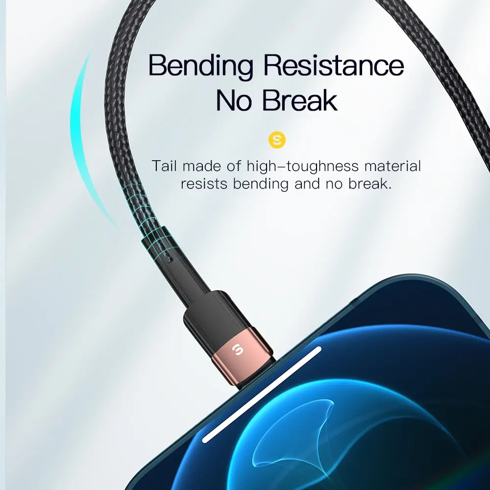 Essager High-Speed USB Charging Cable for iPhone - 2.4A Durable Charger Cord