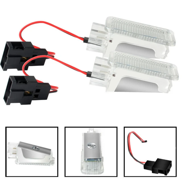 Lampe LED pour coffre de porte de voiture, pour VW Audi A1 A2 A3 A4 A5 A6  A7 A8 Q3 Q5 Q7 TT Skoda, blanc bleu rouge - AliExpress