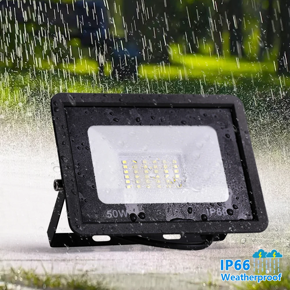 LED 투광 조명, IP66 방수 반사판 스포트라이트 가로등, 야외 정원 램프, 10W, 20W, 30W, 50W, 100W, AC 220V