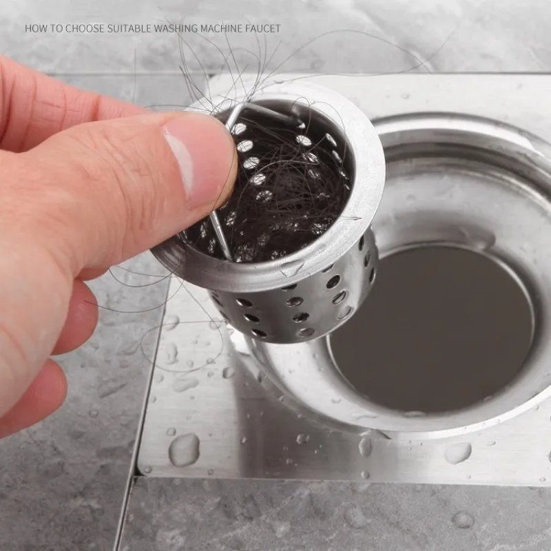Stainless Steel Floor Drain Filter Mesh Sink Anti-clog Shower Leak Net Strainer Hair Catcher for Kitchen Bathroom Accessories