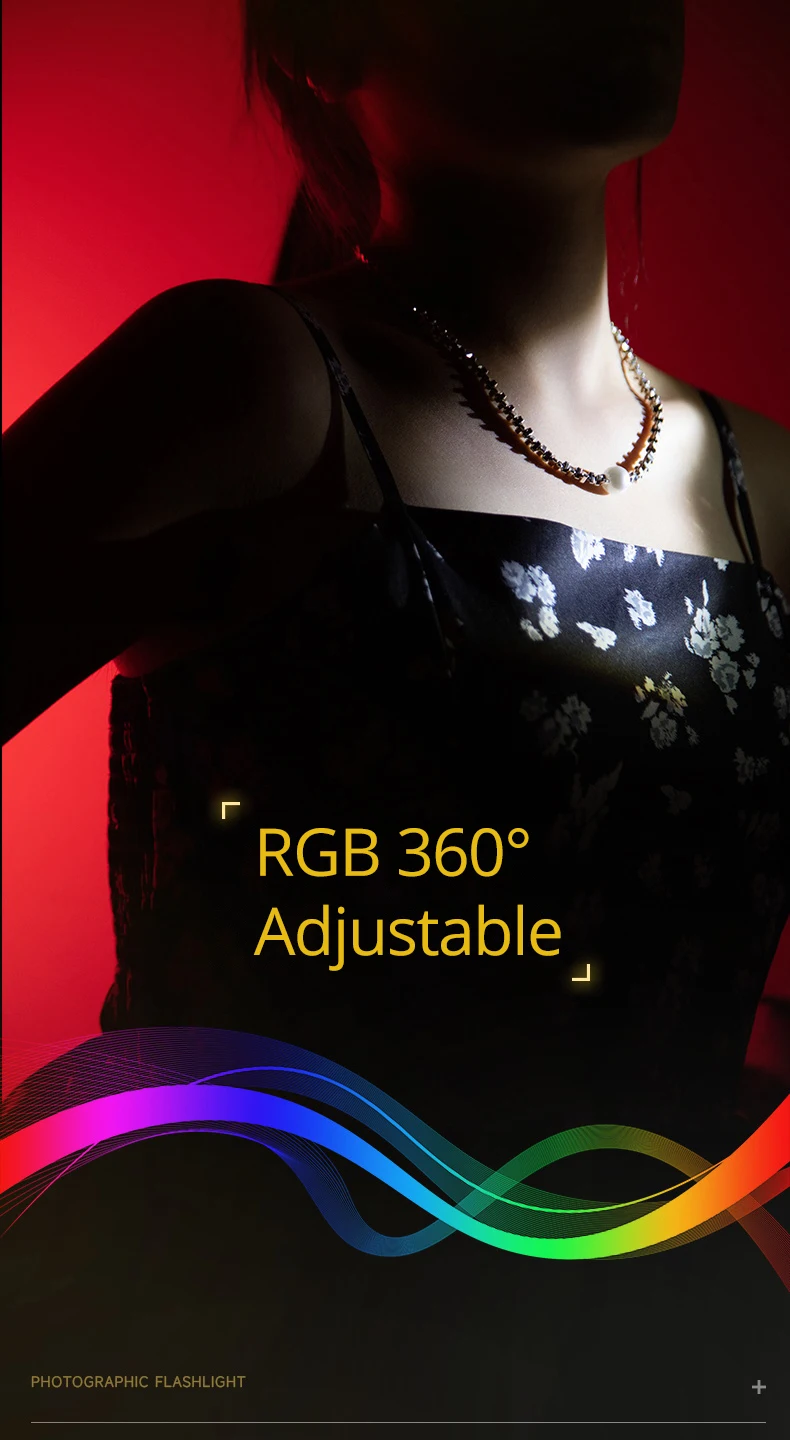 SIDANDE 12W 3500-7000k RGB light Built-in 9000mAh battery Endurance 150 minutes