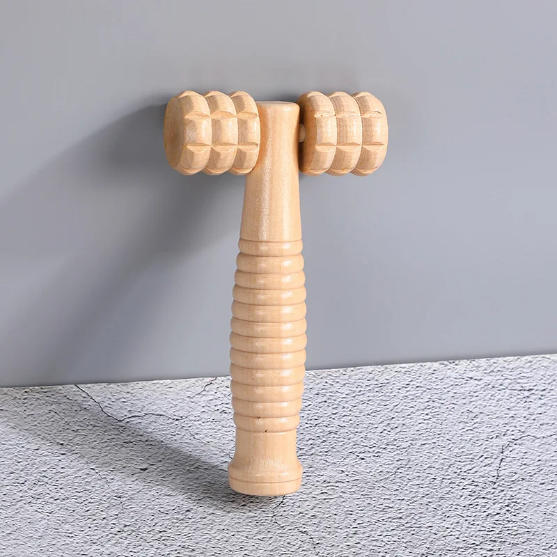 Premium Wooden Deep Tissue Massage Roller Tool - Full Body Relaxation Aid