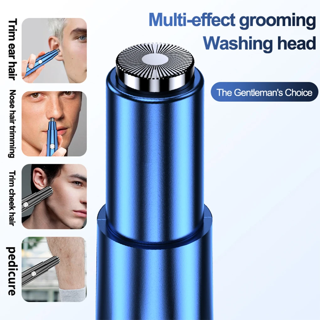 2 in 1 Electric Nose Hair Clipper Rechargeable Multi-kinetic Shaving Unisex Fully Automatic Washable Shaving Nose Trimmer_voghion.com
