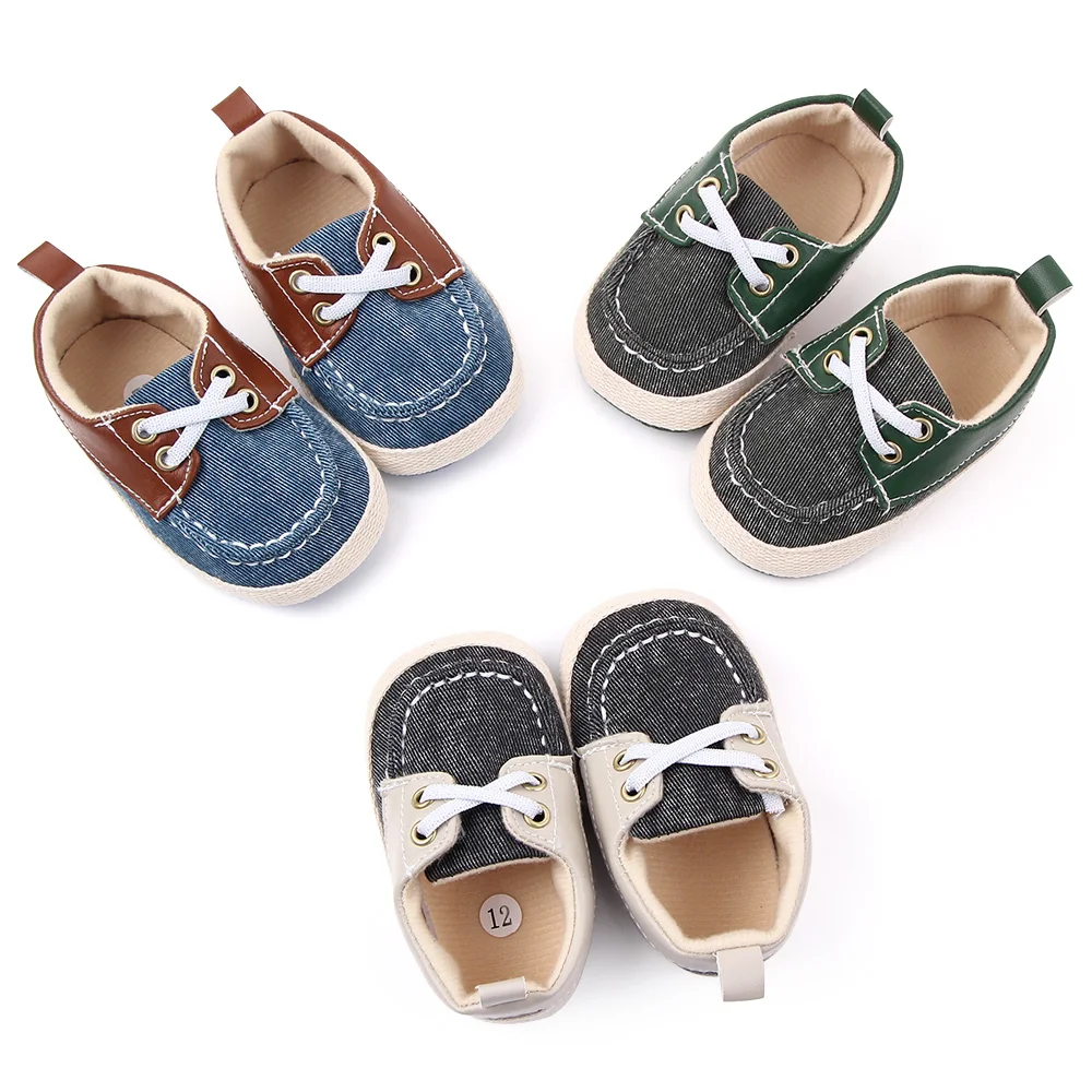 Baby Shoes Soft Cotton High Quality PU Spring and Autumn Style Classical Cassual Prewalking Sneaker for 0-1 Years Boy girl D2408