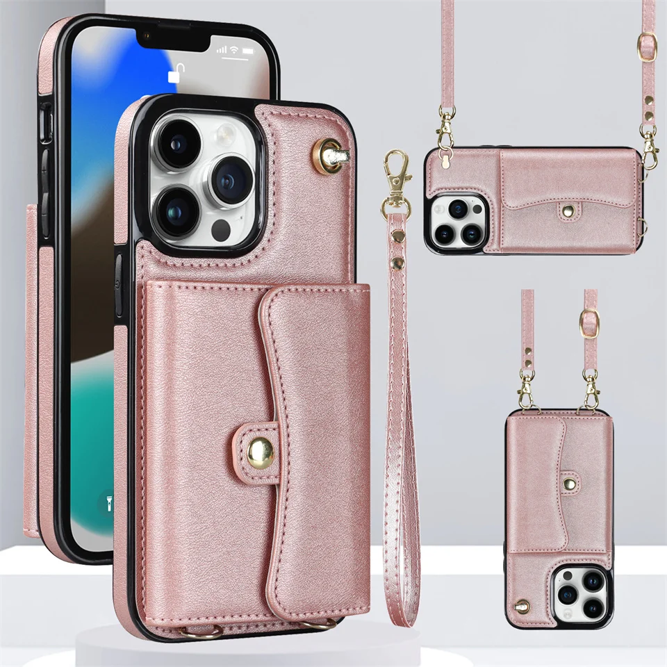 

Кожаный чехол-кошелек для iPhone 14 Pro Max 13 Mini 12 11 SE 2020 X XR XS 6S 7 8 Plus