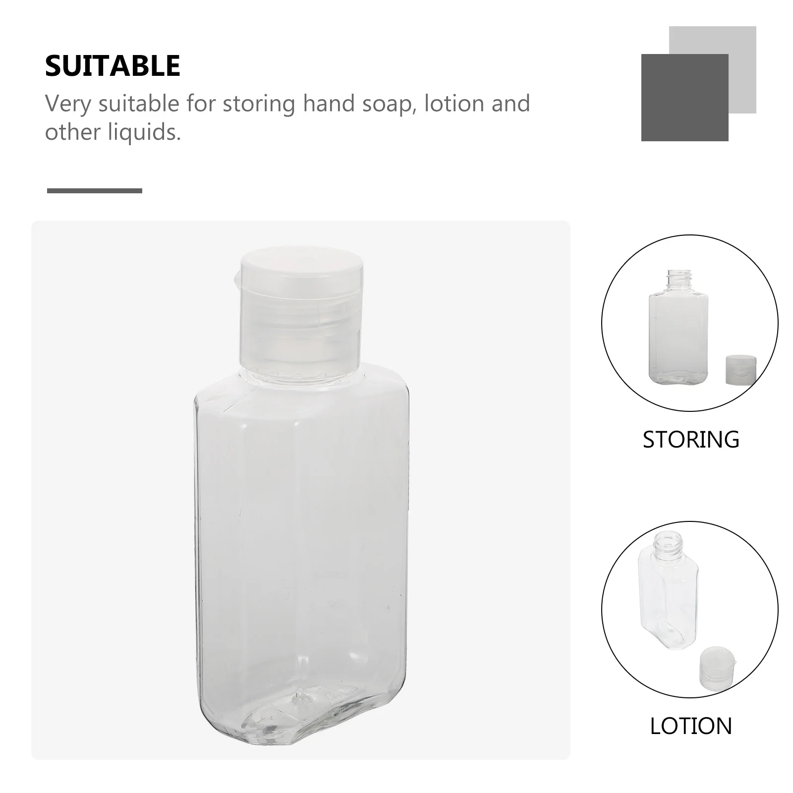 

25Pcs Compact Transparent Hydrogel Bottle Small Flat Sub Bottle Hand Soap Bottle